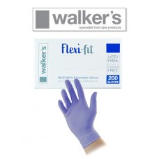 Walkers FLEXI FIT NITRILE Gloves - Purple or Blue (Depending on stock available) - CARTON 2000 (10 Boxes x 200)